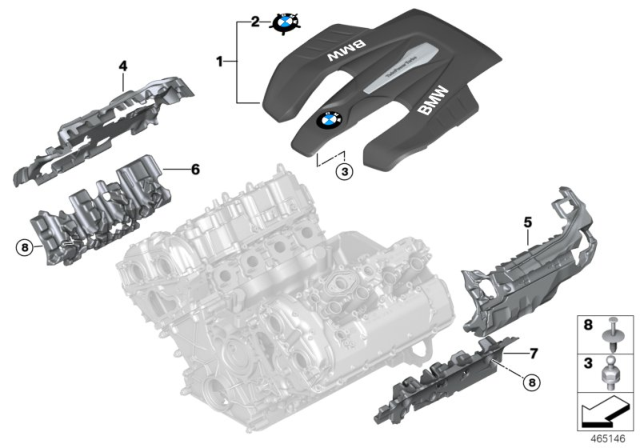 2016 BMW 750i Sound Protection Cap Diagram for 11148602047