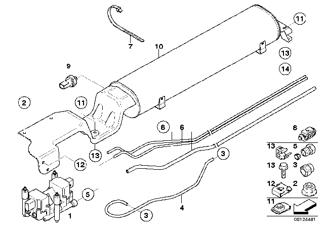 2003 BMW X5 Pressure Accumulator Diagram for 37216754482