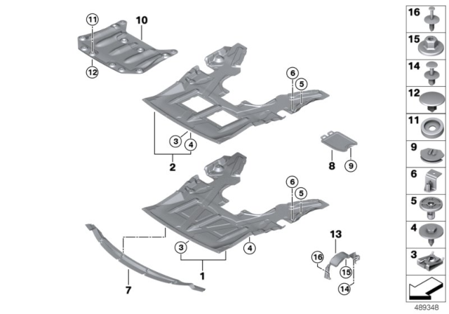 2016 BMW 228i xDrive Engine Compartment. Shielding With Air Guides Diagram for 51758061871