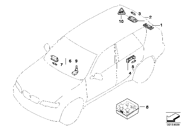 2005 BMW X3 Various Lamps Diagram 2