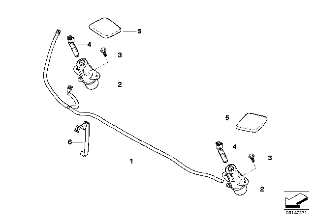2007 BMW X3 3.0si(E83) Single Parts For Head Lamp Cleaning Diagram 2
