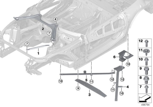 2020 BMW Z4 Hexagon Screw With Flange Diagram for 07119907082