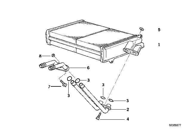 1994 BMW 325is Heater Radiator Diagram 2