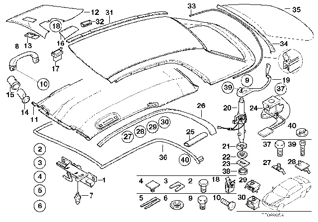 2004 BMW M3 Hardtop Parts Diagram