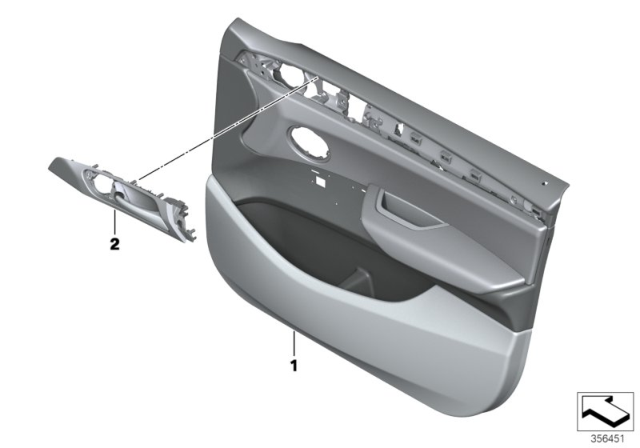 2013 BMW X3 DOOR LINING VYNIL FRONT RIGH Diagram for 51417443548