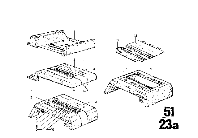 1969 BMW 2500 Glove Box Diagram 4