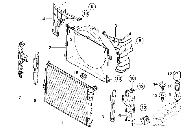 2002 BMW M3 Air Duct, Right Diagram for 17112228946