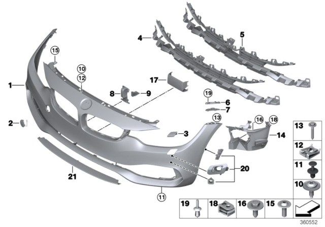 2018 BMW 430i Cover, Spray Nozzle, Primed Left Diagram for 51117363393