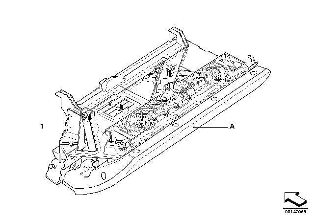 2004 BMW 645Ci Individual Glove Compartment Diagram