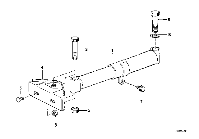 1989 BMW 635CSi Shock Absorber Diagram 1