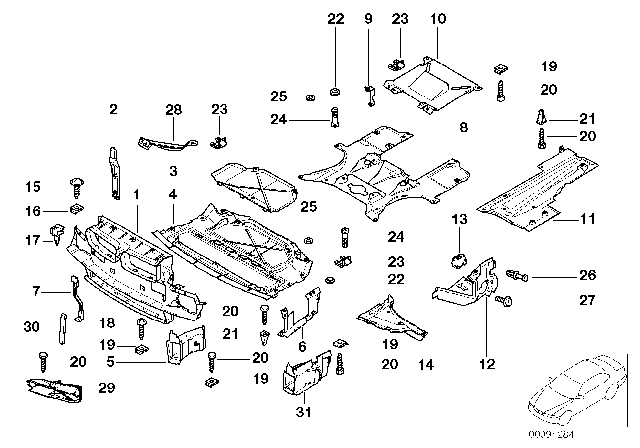 1995 BMW 750iL Air Ducts Diagram