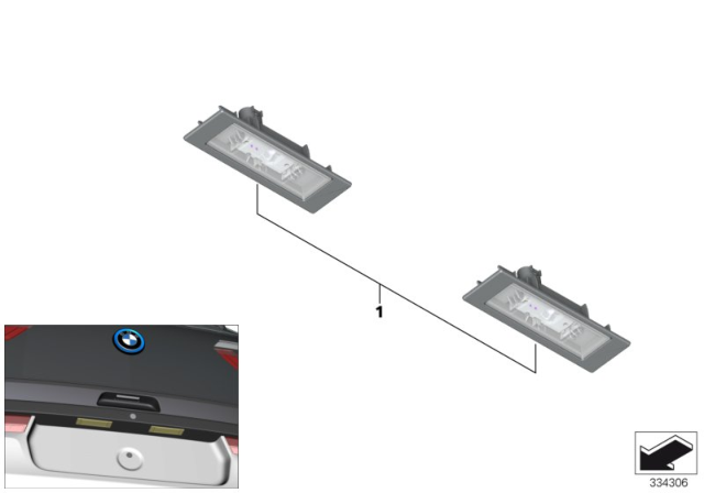 2014 BMW i3 Registration Plate Lamp Diagram