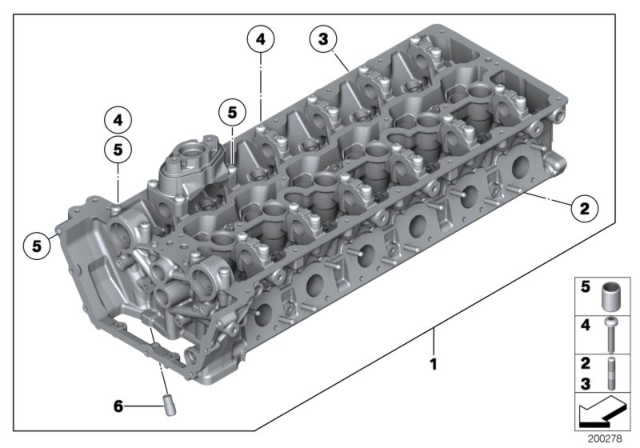 2012 BMW 760Li Cylinder Head & Attached Parts Diagram