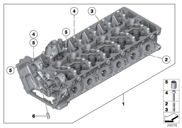 2015 BMW 760Li Cylinder Head Diagram for 11127587589