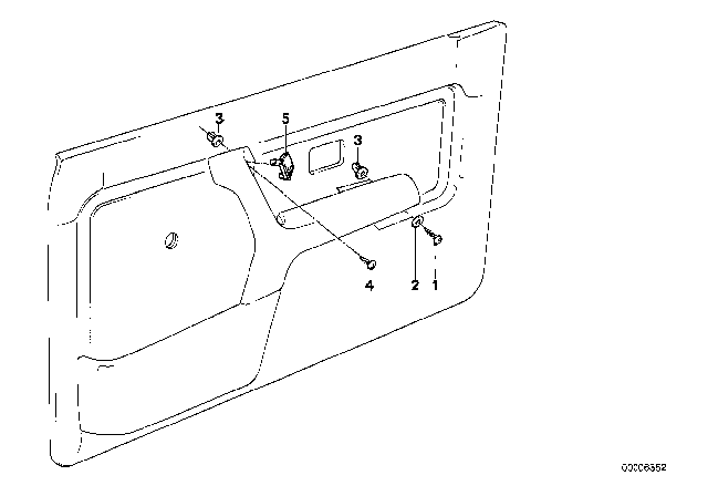 1988 BMW 325ix Armrest - Single Parts Diagram