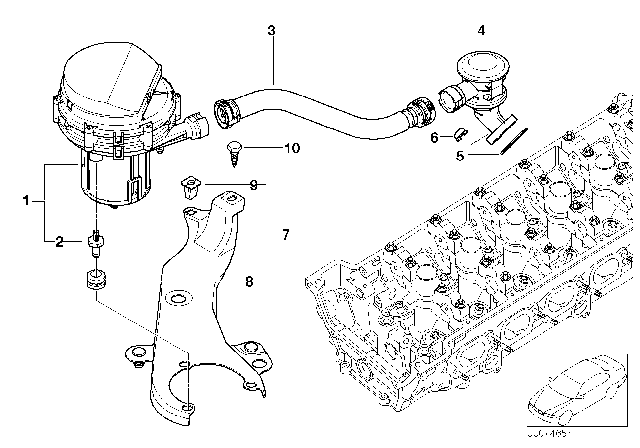 2005 BMW M3 Mounting Bolt Diagram for 11727830688