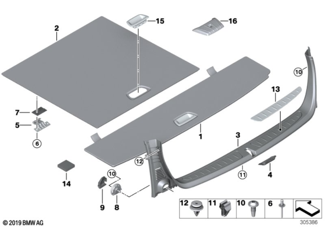 2016 BMW 328i xDrive HANDLE, FLOOR CARPET-LUGGAGE Diagram for 51477362138