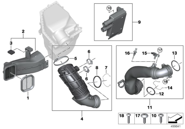 2020 BMW X4 RESONATOR Diagram for 13718635111