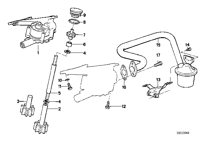 1989 BMW 325ix Lubrication System / Oil Pump With Drive Diagram