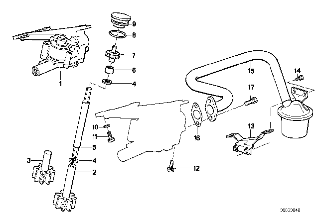 1989 BMW 325ix Connection Piece Diagram for 11411288576