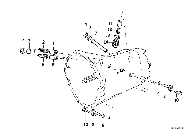 1993 BMW 850Ci Inner Gear Shifting Parts (S6S560G) Diagram