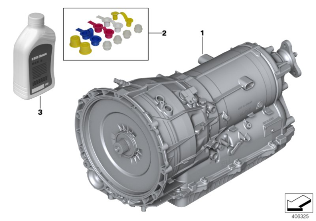 2016 BMW X5 Automatic Transmission GA8P75HZ Diagram