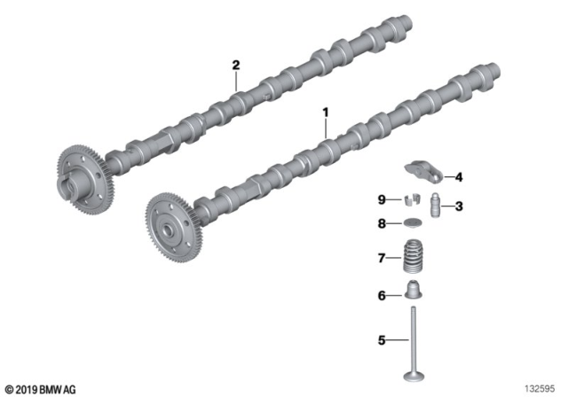 2011 BMW 335d Outlet Camshaft Diagram for 11317791580