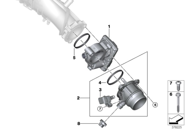 2017 BMW X1 Throttle Housing Assy Diagram