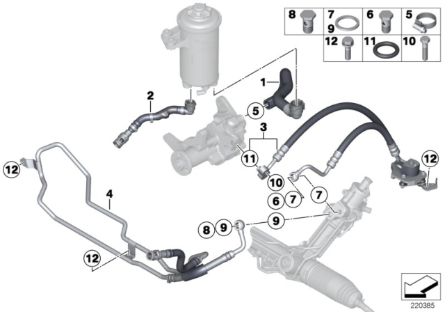 2015 BMW X5 Radiator Return Line Diagram for 32416855248