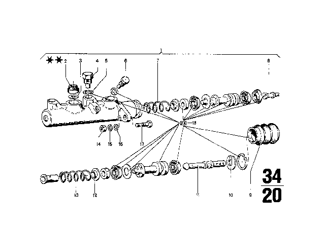 1970 BMW 2002 Brake Master Cylinder Diagram 2