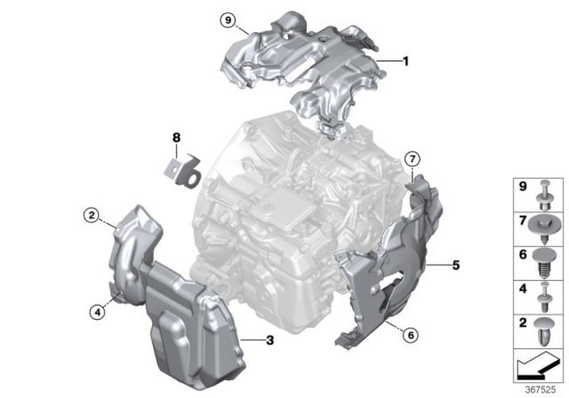 2016 BMW i8 Sound Insulation, Side Diagram for 24148606062