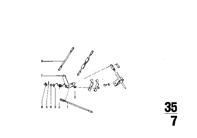 1969 BMW 2500 Accelerator Pedal Diagram 2