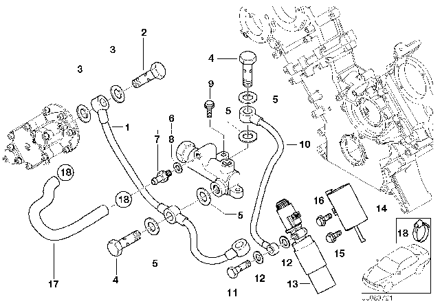 2000 BMW Z8 VANOS Cylinder Head Mounting Parts Diagram 2