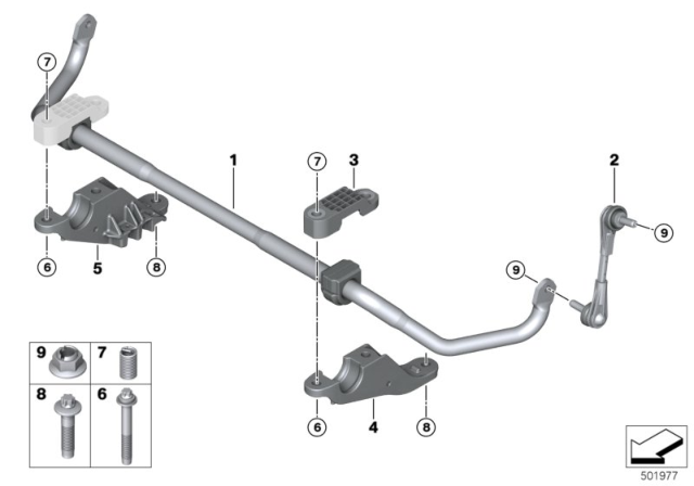 2020 BMW M8 Stabilizer Link Diagram for 31308091462