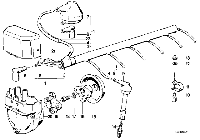 1988 BMW M5 Cover Diagram for 12111288167