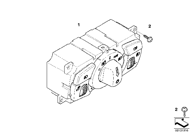 2010 BMW X5 Control Element Light Diagram