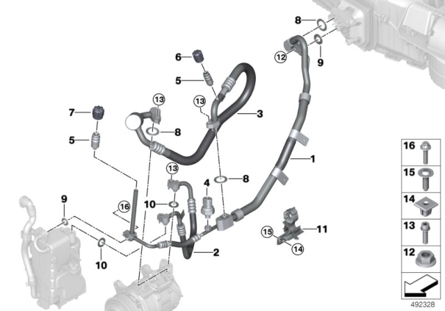 2020 BMW X6 Coolant Lines Diagram