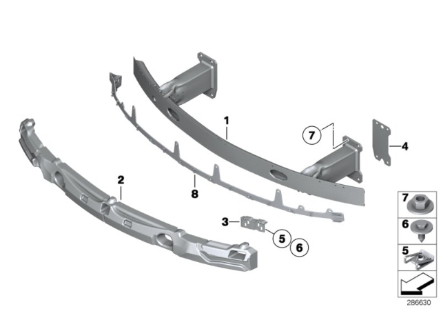 2016 BMW Z4 Support, Front Diagram