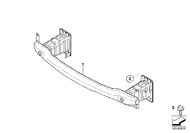 2008 BMW X6 Support, Front Diagram