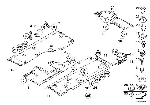 2013 BMW 128i Underfloor Coating Diagram 1