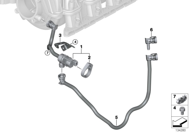 2009 BMW 328i xDrive Fuel Tank Breather Valve Diagram