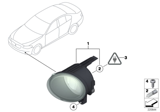 2015 BMW M5 Fog Lights Diagram