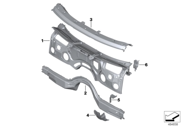 2020 BMW X4 Splash Wall Parts Diagram