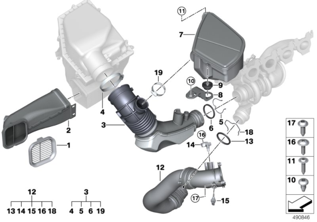 2019 BMW X4 Air Ducts Diagram