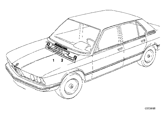 1979 BMW 528i Heater Closing Panel Diagram for 51711848278