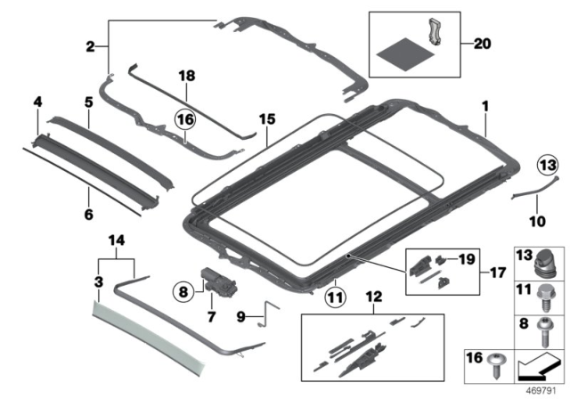 2011 BMW X5 M Special Grease Rhf 1 Diagram for 83192157321