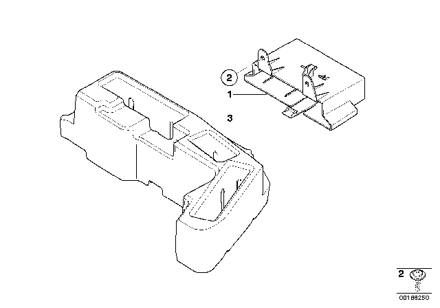 2008 BMW 128i Equipment Holder Cvm Diagram for 61357195197