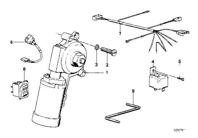 1981 BMW 528i Microswitch Diagram for 61319056544