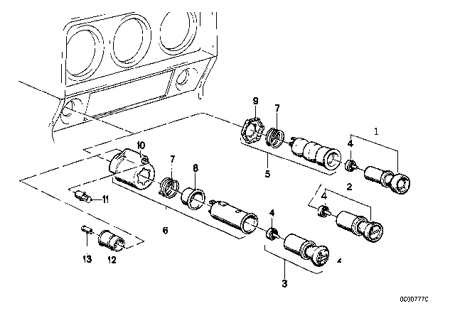 1975 BMW 530i Switch Cigar Lighter Diagram