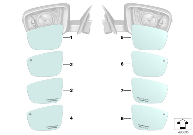 2020 BMW M235i xDrive Gran Coupe Mirror Glass Diagram